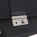 PRADA Chain Shoulder Bag Safiano leather Black Silver Auth ka5415-17