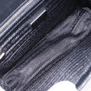 PRADA Chain Shoulder Bag Safiano leather Black Silver Auth ka5415-20