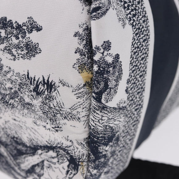 Christian Dior Toile de Jouy Backpack Nylon Navy White Auth ka5416M