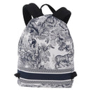 Christian Dior Toile de Jouy Backpack Nylon Navy White Auth ka5416M-3