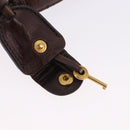 Miu Miu Matelasse Hand Bag Leather 2way Brown Gold Tone Auth ka5417-18