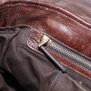 Miu Miu Matelasse Hand Bag Leather 2way Brown Gold Tone Auth ka5417-26
