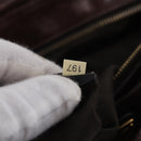 Miu Miu Matelasse Hand Bag Leather 2way Brown Gold Tone Auth ka5417-29