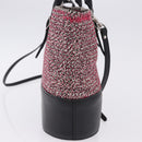 BALENCIAGA Hand Bag Canvas 2way Red Black 410790 Auth ka5418V-4