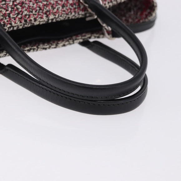 BALENCIAGA Hand Bag Canvas 2way Red Black 410790 Auth ka5418V