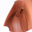 CELINE Chain Shoulder Bag Canvas Beige Gold Tone Auth ka5419V-19