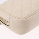 VERSACE Chain Shoulder Bag Leather Ivory Gold Tone Auth ka5420V-15
