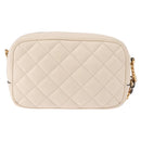 VERSACE Chain Shoulder Bag Leather Ivory Gold Tone Auth ka5420V-2