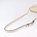 VERSACE Chain Shoulder Bag Leather Ivory Gold Tone Auth ka5420V-7