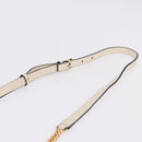 VERSACE Chain Shoulder Bag Leather Ivory Gold Tone Auth ka5420V-8
