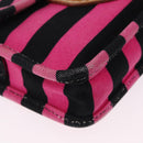 PRADA Shoulder Bag Canvas Pink Black Auth ka5421-11