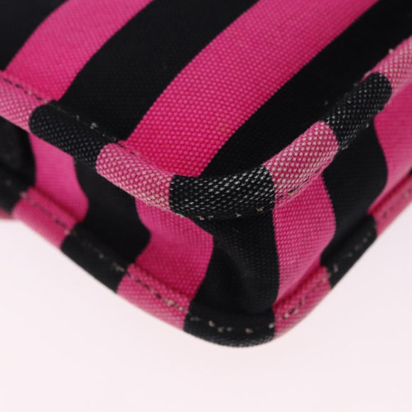PRADA Shoulder Bag Canvas Pink Black Auth ka5421