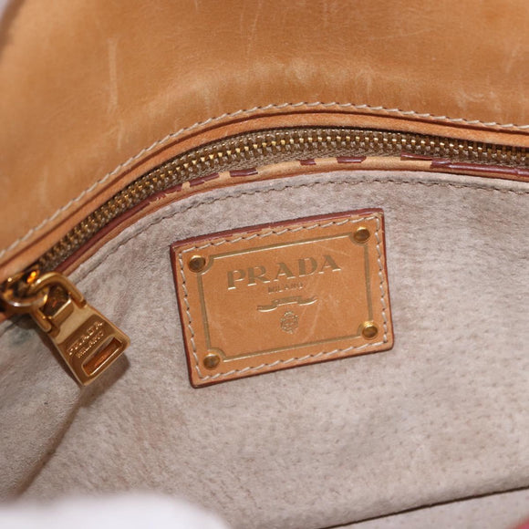 PRADA Shoulder Bag Canvas Pink Black Auth ka5421