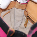 PRADA Shoulder Bag Canvas Pink Black Auth ka5421-23