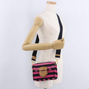 PRADA Shoulder Bag Canvas Pink Black Auth ka5421-28