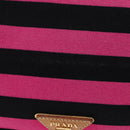 PRADA Shoulder Bag Canvas Pink Black Auth ka5421-4