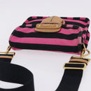 PRADA Shoulder Bag Canvas Pink Black Auth ka5421-7