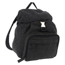 PRADA Backpack Wool Gray Silver Auth ka5422V-1