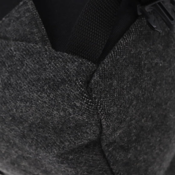 PRADA Backpack Wool Gray Silver Auth ka5422V