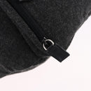 PRADA Backpack Wool Gray Silver Auth ka5422V-22