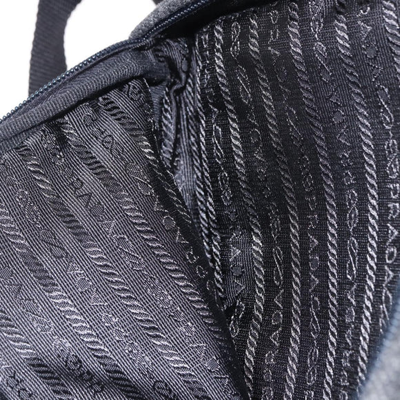 PRADA Backpack Wool Gray Silver Auth ka5422V