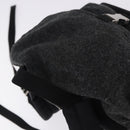 PRADA Backpack Wool Gray Silver Auth ka5422V-6