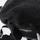 PRADA Backpack Wool Gray Silver Auth ka5422V-7