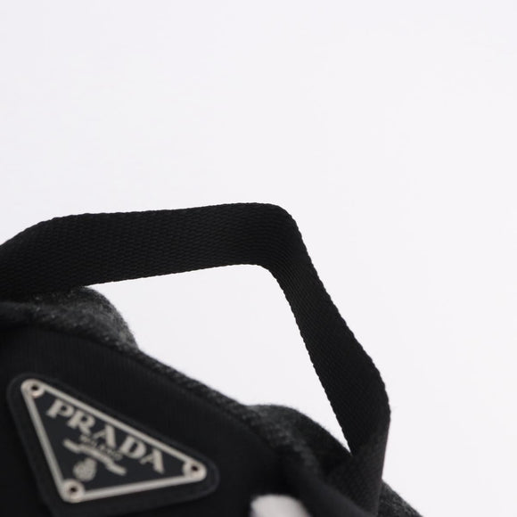 PRADA Backpack Wool Gray Silver Auth ka5422V
