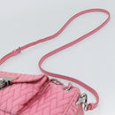 PRADA Chain Hand Bag Nylon 2way Pink Silver Auth ka5423A-10