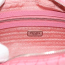 PRADA Chain Hand Bag Nylon 2way Pink Silver Auth ka5423A-19