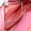 PRADA Chain Hand Bag Nylon 2way Pink Silver Auth ka5423A-24