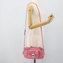 PRADA Chain Hand Bag Nylon 2way Pink Silver Auth ka5423A-28
