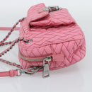 PRADA Chain Hand Bag Nylon 2way Pink Silver Auth ka5423A-4