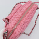 PRADA Chain Hand Bag Nylon 2way Pink Silver Auth ka5423A-6