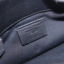 FENDI Karito Chain Shoulder Wallet Leather Black Silver 8M0346 Auth ka5424V-24