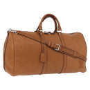LOUIS VUITTON Keepall Bandouliere 50 Leather Brown Silver M21346 Auth ka5427SM-1