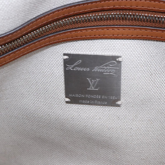 LOUIS VUITTON Keepall Bandouliere 50 Leather Brown Silver M21346 Auth ka5427SM