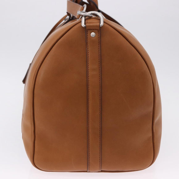 LOUIS VUITTON Keepall Bandouliere 50 Leather Brown Silver M21346 Auth ka5427SM