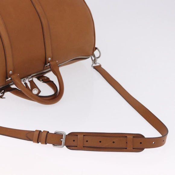 LOUIS VUITTON Keepall Bandouliere 50 Leather Brown Silver M21346 Auth ka5427SM