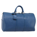 LOUIS VUITTON Epi Keepall 50 Boston Bag Blue M42965 LV Auth ka5428A-1