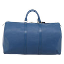 LOUIS VUITTON Epi Keepall 50 Boston Bag Blue M42965 LV Auth ka5428A-2