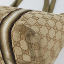GUCCI GG Canvas Sherry Line Tote Bag Beige Gold 137396 Auth ka543-10