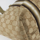 GUCCI GG Canvas Sherry Line Tote Bag Beige Gold 137396 Auth ka543-11