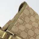 GUCCI GG Canvas Sherry Line Tote Bag Beige Gold 137396 Auth ka543-16
