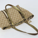 GUCCI GG Canvas Sherry Line Tote Bag Beige Gold 137396 Auth ka543-6