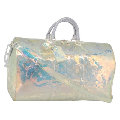 LOUIS VUITTON Monogram Prism Keepall Bandouliere 50 Clear M53271 LV Auth ka5430M