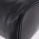 CHANEL COCO Mark Vanity Cosmetic Pouch Caviar Skin Black Gold CC Auth ka5432-14