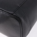 CHANEL COCO Mark Vanity Cosmetic Pouch Caviar Skin Black Gold CC Auth ka5432-17