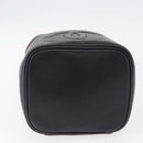 CHANEL COCO Mark Vanity Cosmetic Pouch Caviar Skin Black Gold CC Auth ka5432-5