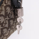 Christian Dior Trotter Canvas Hand Bag Black Silver Auth ka5434A-10